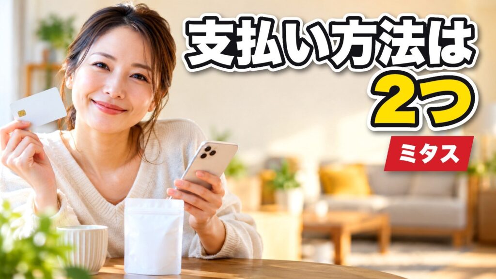 ミタスの支払い方法は2つ